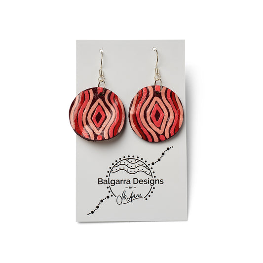 Jacaranda Earrings - Wiradjuri Lines