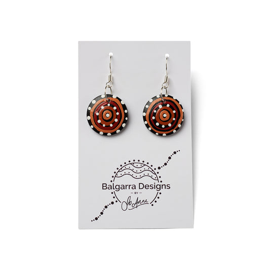 Small Wooden Earrings - Campsite