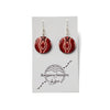 Small Wooden Earrings - Wiradjuri Lines