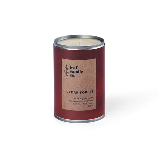 Brown tin can soy candle with Gin & Tonic fragrance