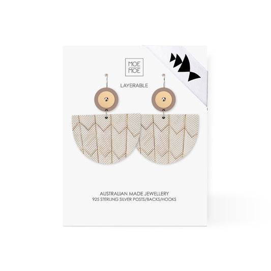 Sydney Opera House Iconic Tiles Bell Circle Drop Earring