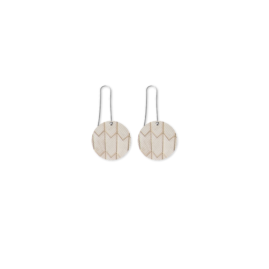 Sydney Opera House Iconic Tiles Large Circle Long Drop Earring