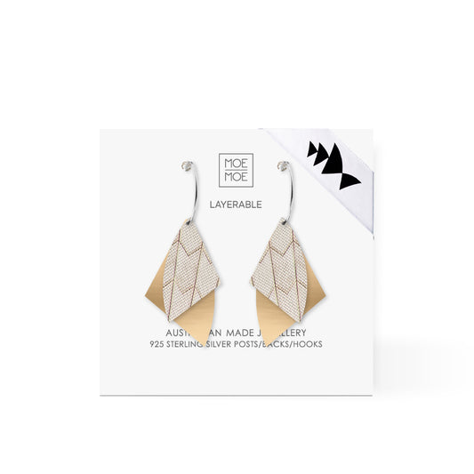 Sydney Opera House Iconic Tiles Layered Sails Hoop Earring