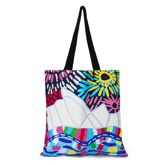 Firework Rainbow Reflection Totebag by Emily Crockford