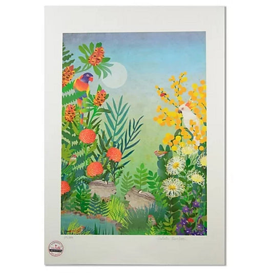 Wombats at the Water Hole Art Print