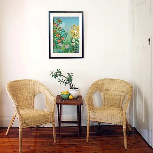 Wombats at the Water Hole Art Print