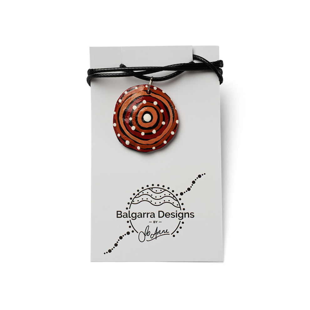 Mini Wood & Rock Necklace - Jacaranda