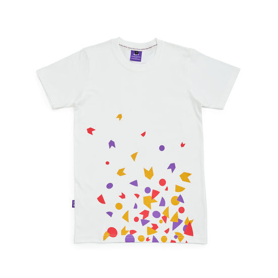Sydney Opera House 50th anniversary celebration tee with colourful shapes
