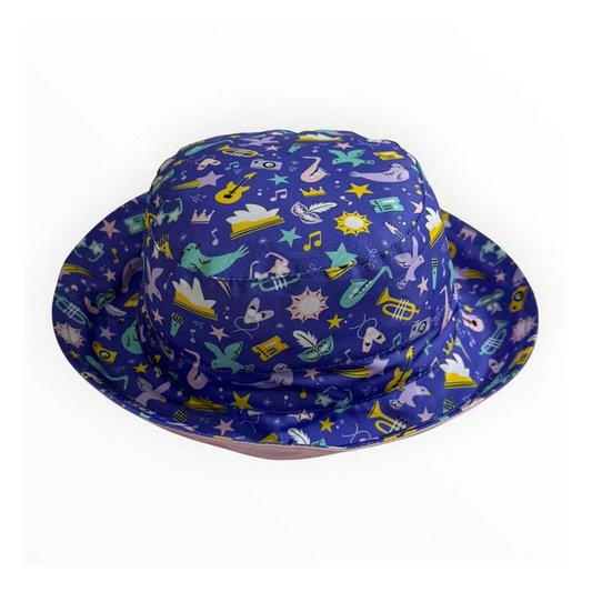 The Imagination Crown Kids Foldable Bucket Hat Purple