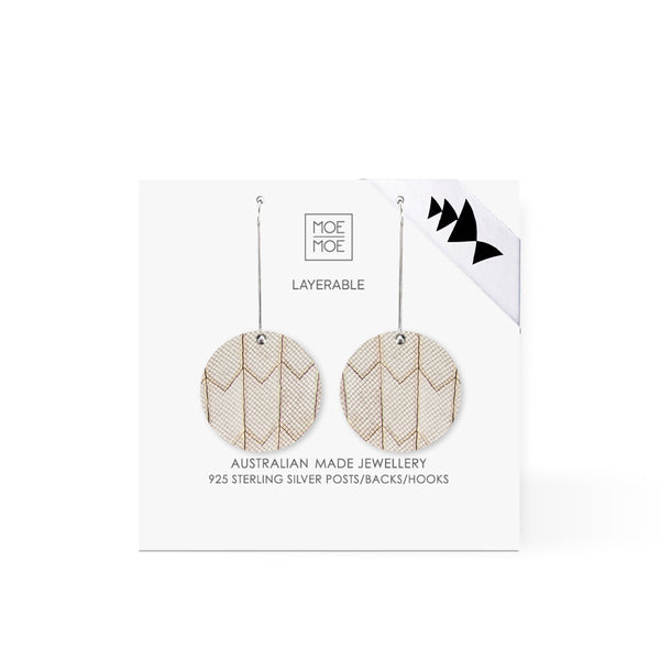Sydney Opera House Iconic Tiles Large Circle Long Drop Earring – Sydney ...