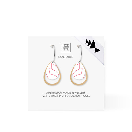Sydney Opera House Vivid Sky Layered Iconic Tear Drop Earring