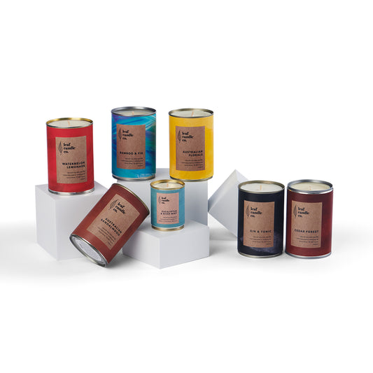 A collection of all available Leaf Candle Co. candles