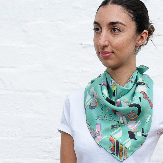 Palais Jacaranda Mint 100% Silk Scarf