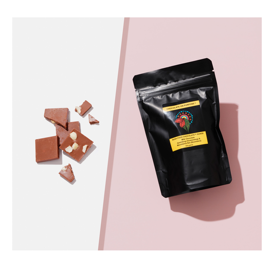 Milk Chocolate With Boombera (Macadamia Nut) 100g Bags