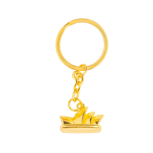 3D Model Sydney Opera House Gold Keyring