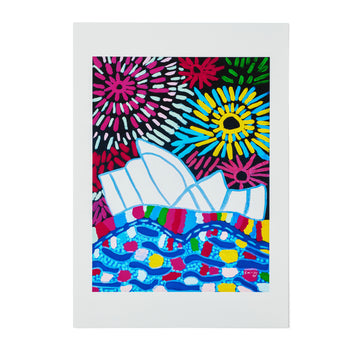 Firework Rainbow Reflection Art Print A3 by Emily Crockford