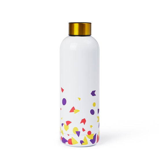 Sydney Opera House 50th anniversary celebration stainless steel water bottle with colourful shapes
