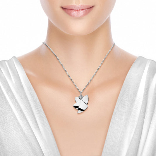 Angel of Purity Necklace on Woman